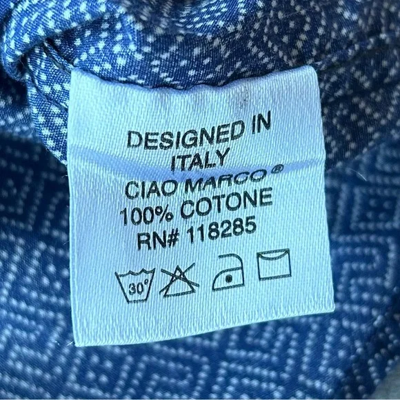 Ciao Marco ~ Button Down Long Sleeve ~ Boys Size 10 - Picture 7 of 11